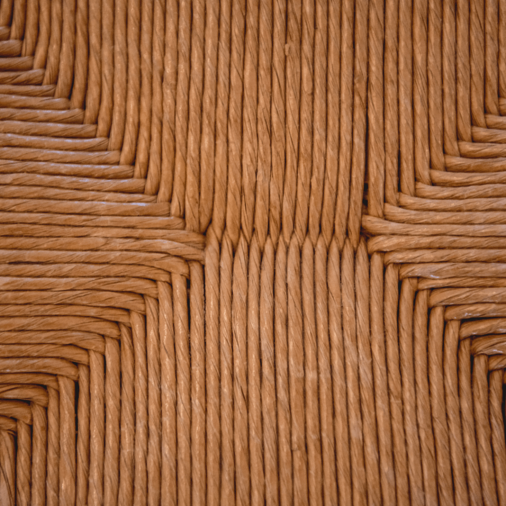 The woven wicker on a Johnnie Chair's seat